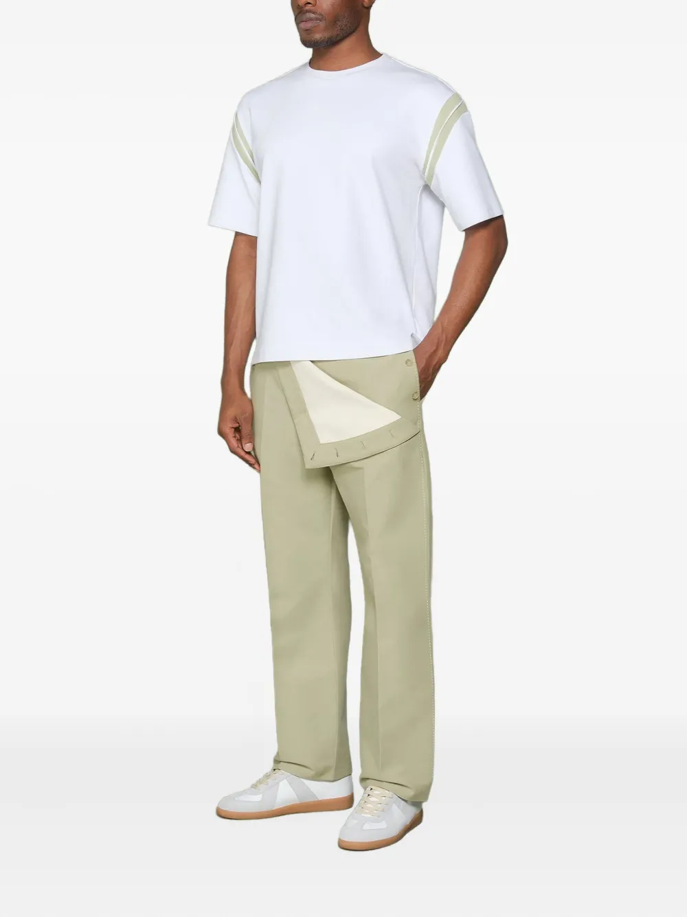 Manière De Voir Henri broek met omgeslagen detail Beige