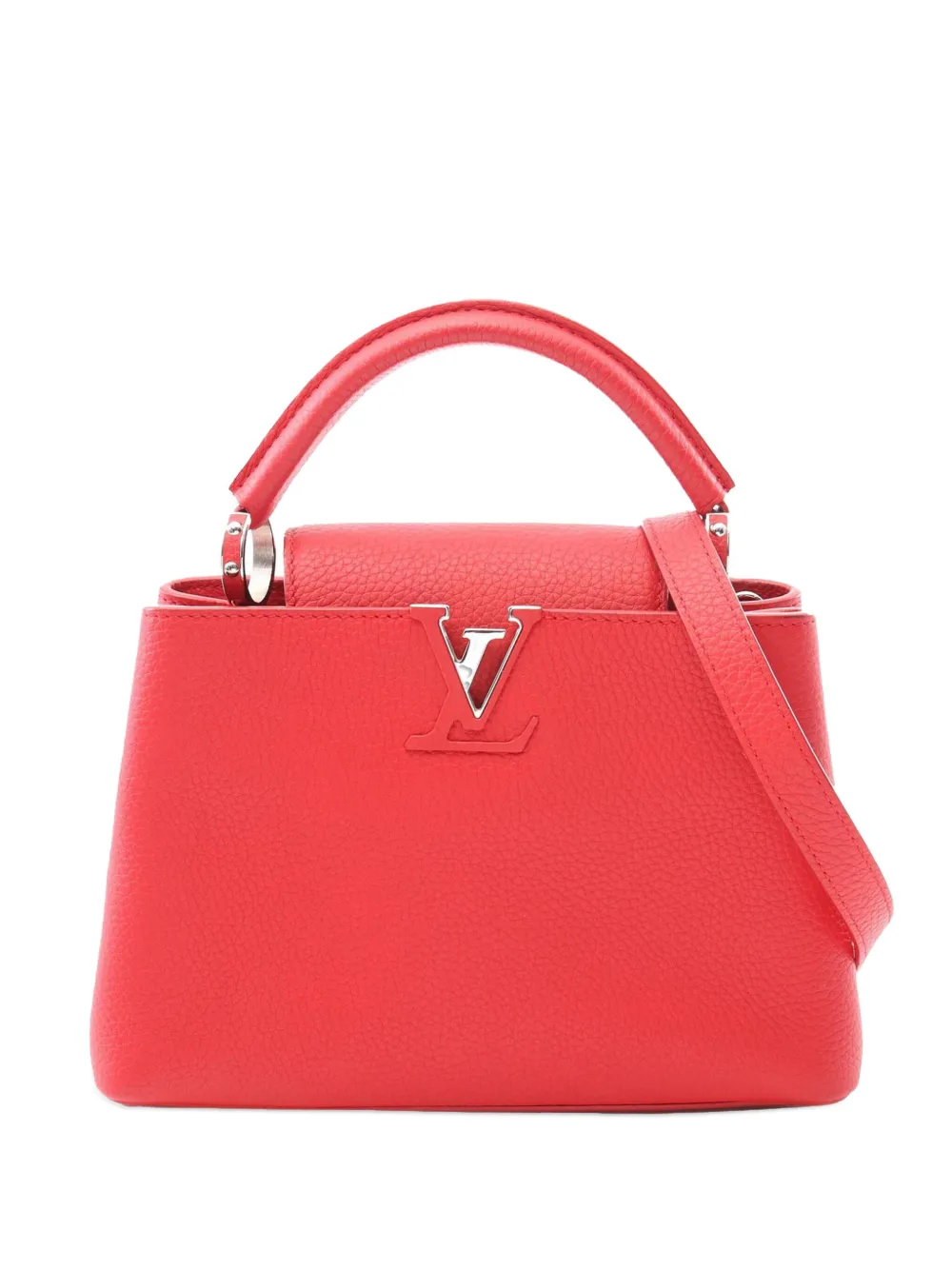 Pre-owned Louis Vuitton 2021-2025 Taurillon Capucines Bb Satchel