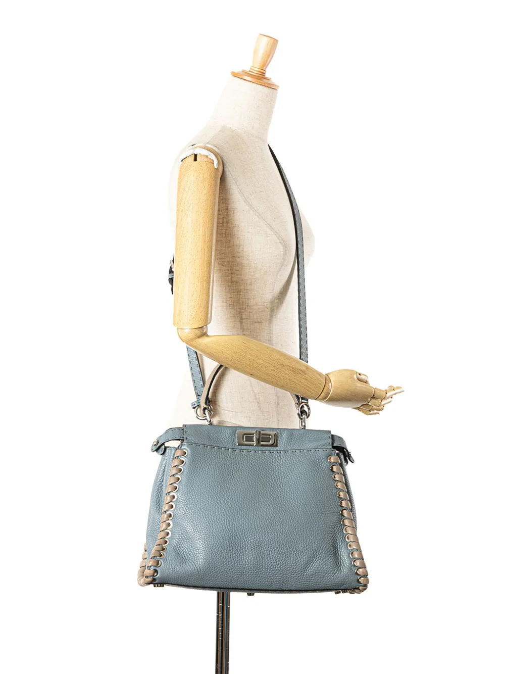 Fendi Pre-Owned 2000-2010 Medium Leather Whipstitch Peekaboo satchel | Pre-Owned | Image 2
