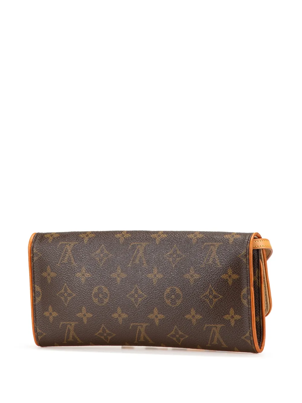 Pre-owned Louis Vuitton 2000 Monogram Pochette Twin Gm Crossbody Bag