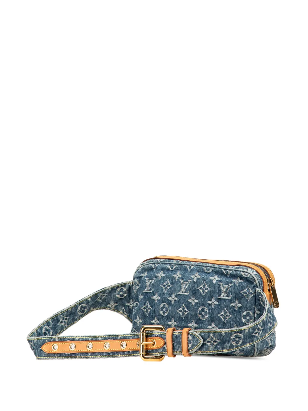 Pre-owned Louis Vuitton 2007 Monogram Denim Bum Bag Belt Bag