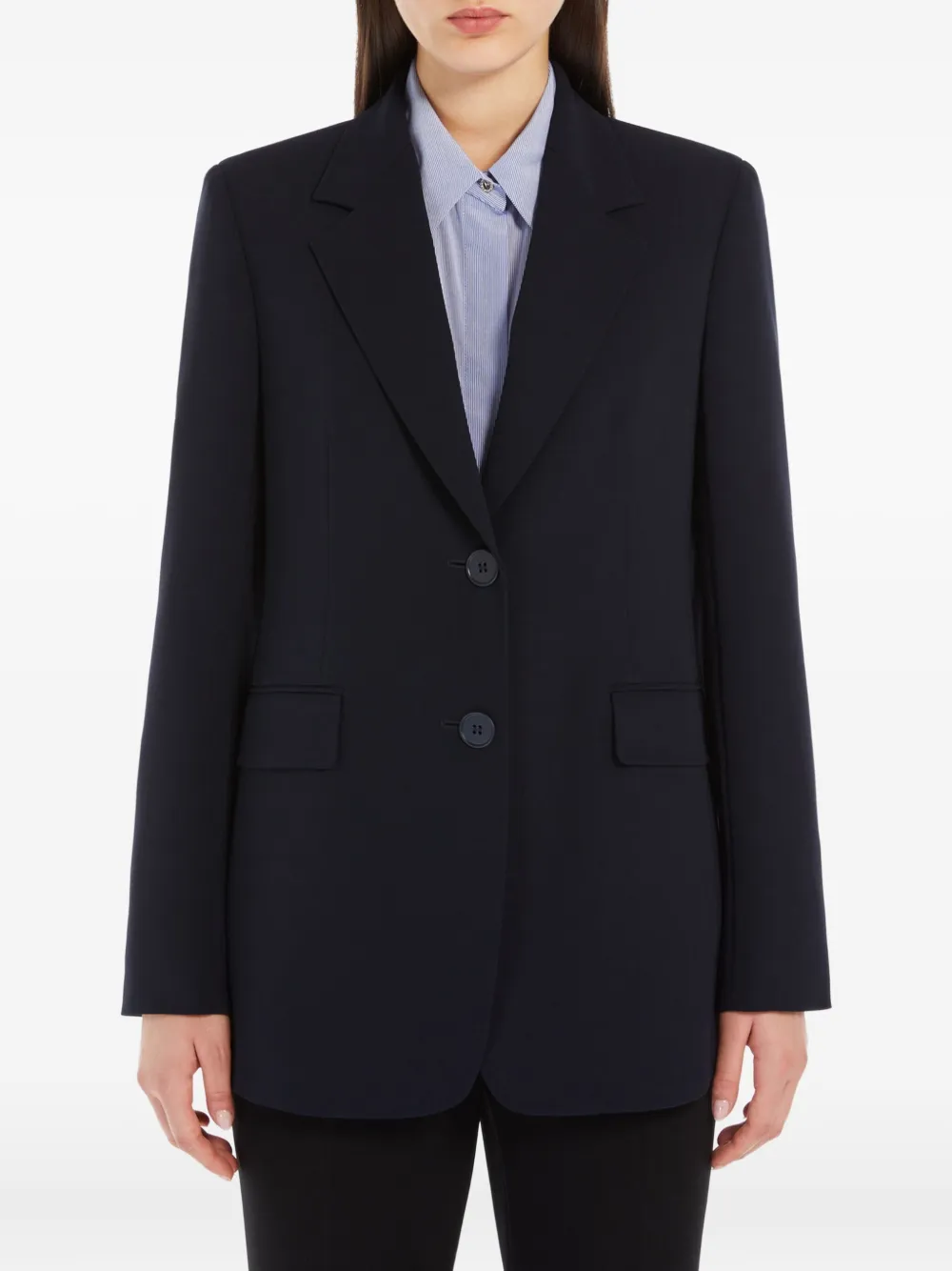 Max Mara single-breasted blazer Blauw