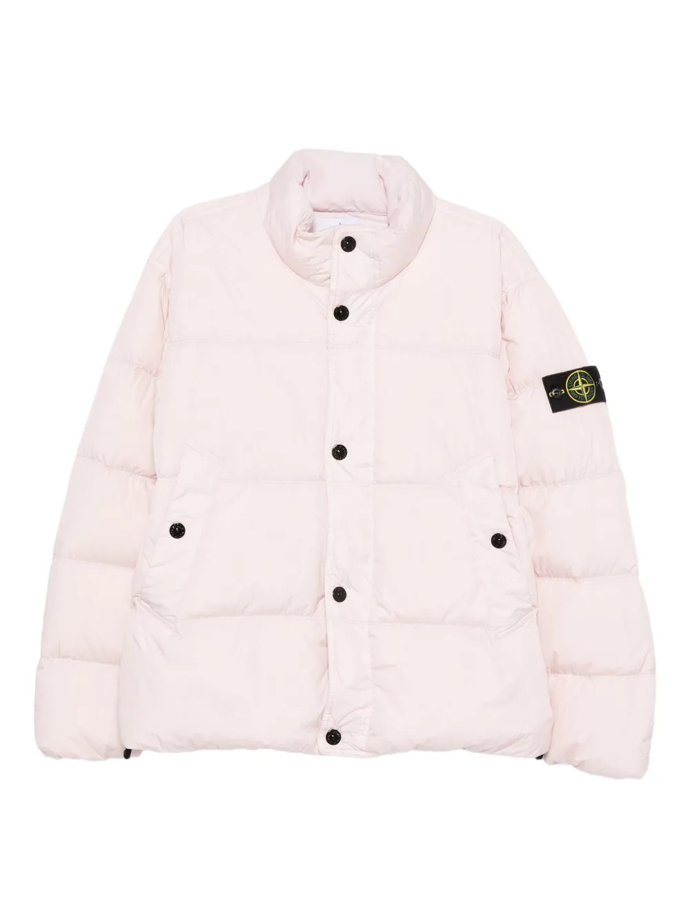 Stone Island Gewatteerd jack met logopatch Roze