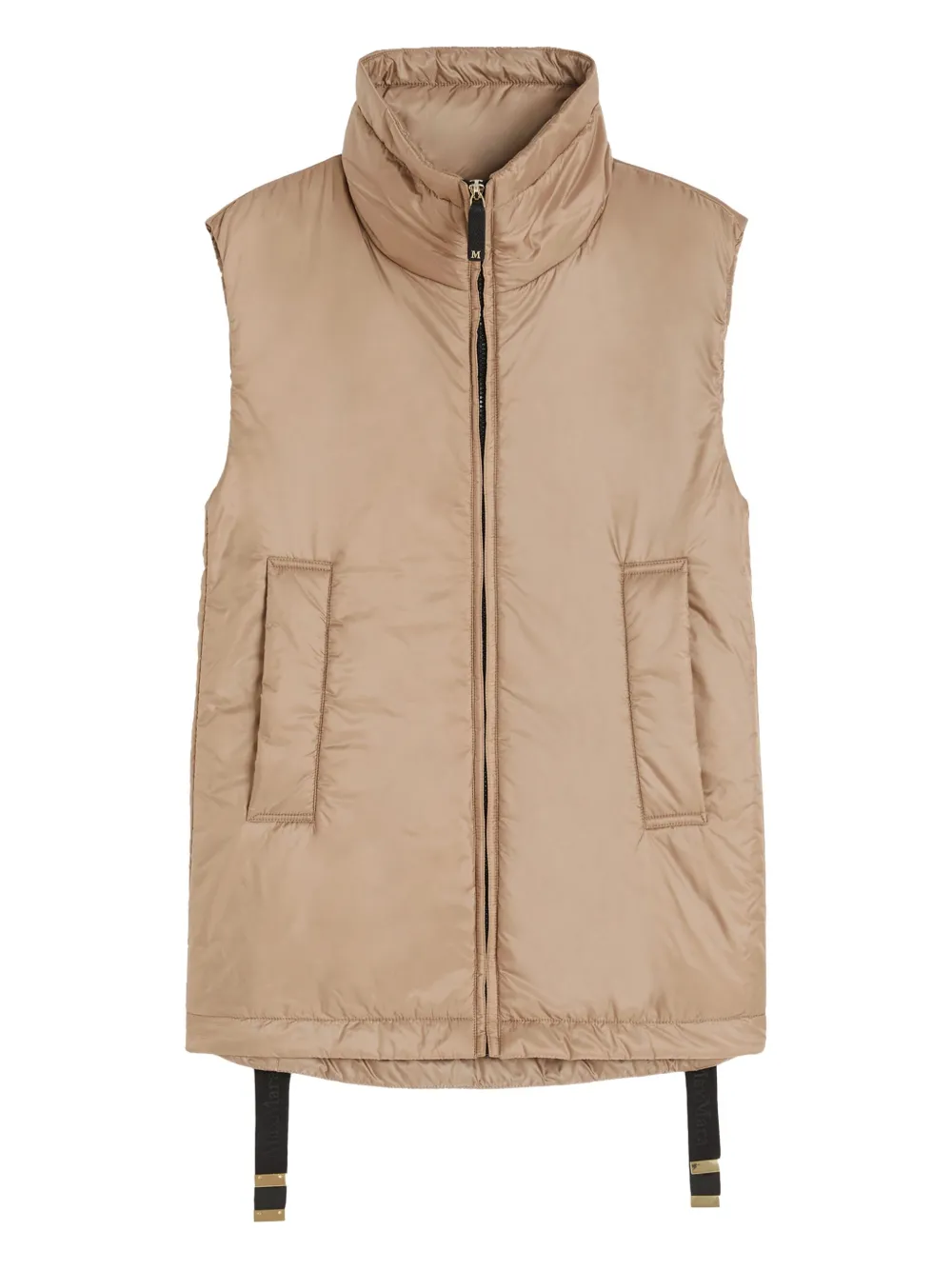 Max Mara Gilet met hoge hals Beige