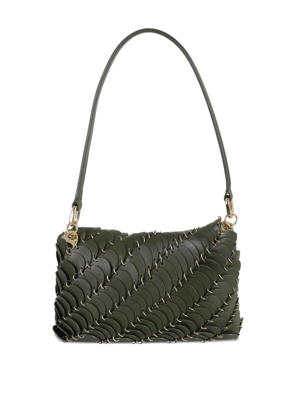Rabanne Schoudertas met schaaldetail Groen