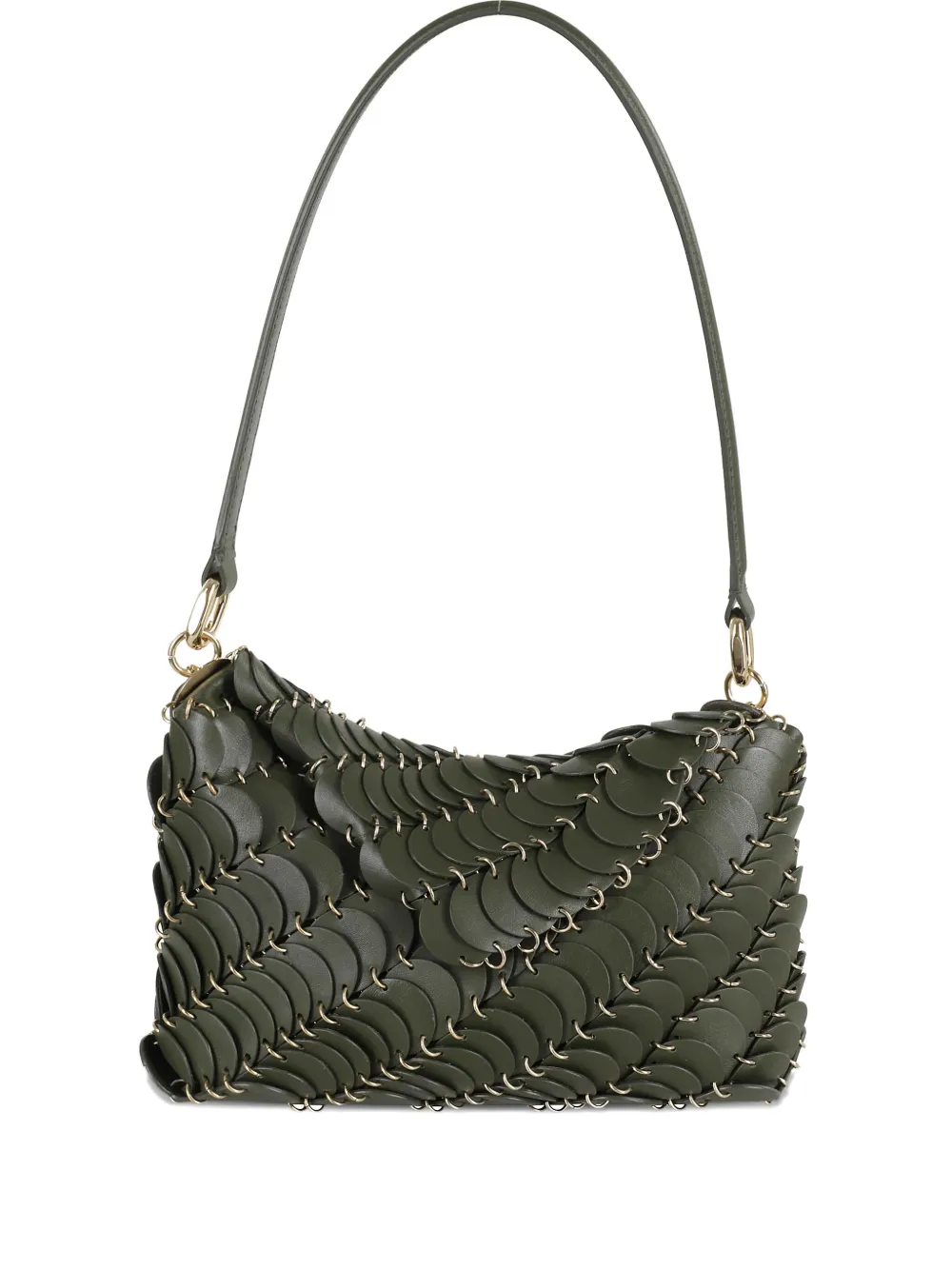 Rabanne Schoudertas met schaaldetail Groen