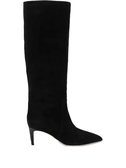 Paris Texas suede pointed-toe knee-high boots
