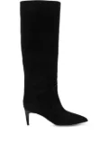 Paris Texas suede pointed-toe knee-high boots - Black