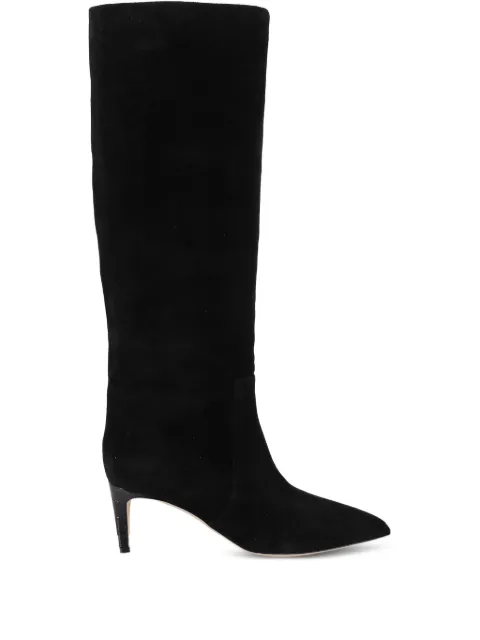 Paris Texas suede pointed-toe knee-high boots