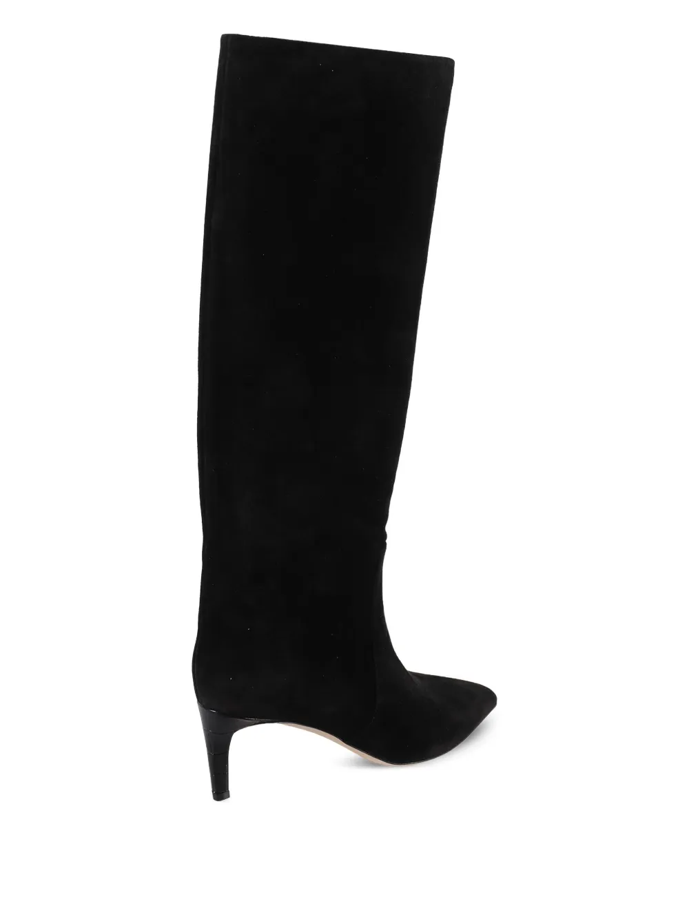 Paris Texas suede pointed-toe knee-high boots Black
