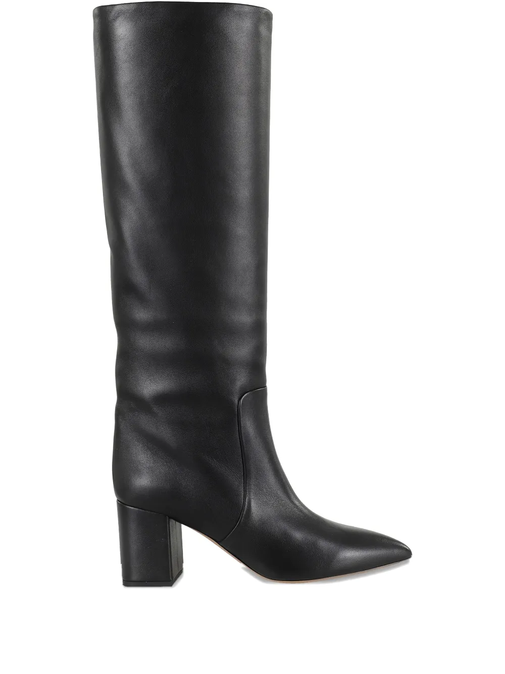 Paris Texas leather pointed-toe block-heel boots | Black | Image 1