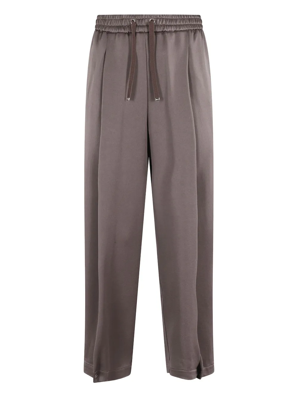 Herno Geplooide broek met trekkoord Bruin