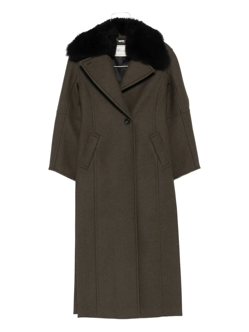 Blumarine single-breasted coat Groen