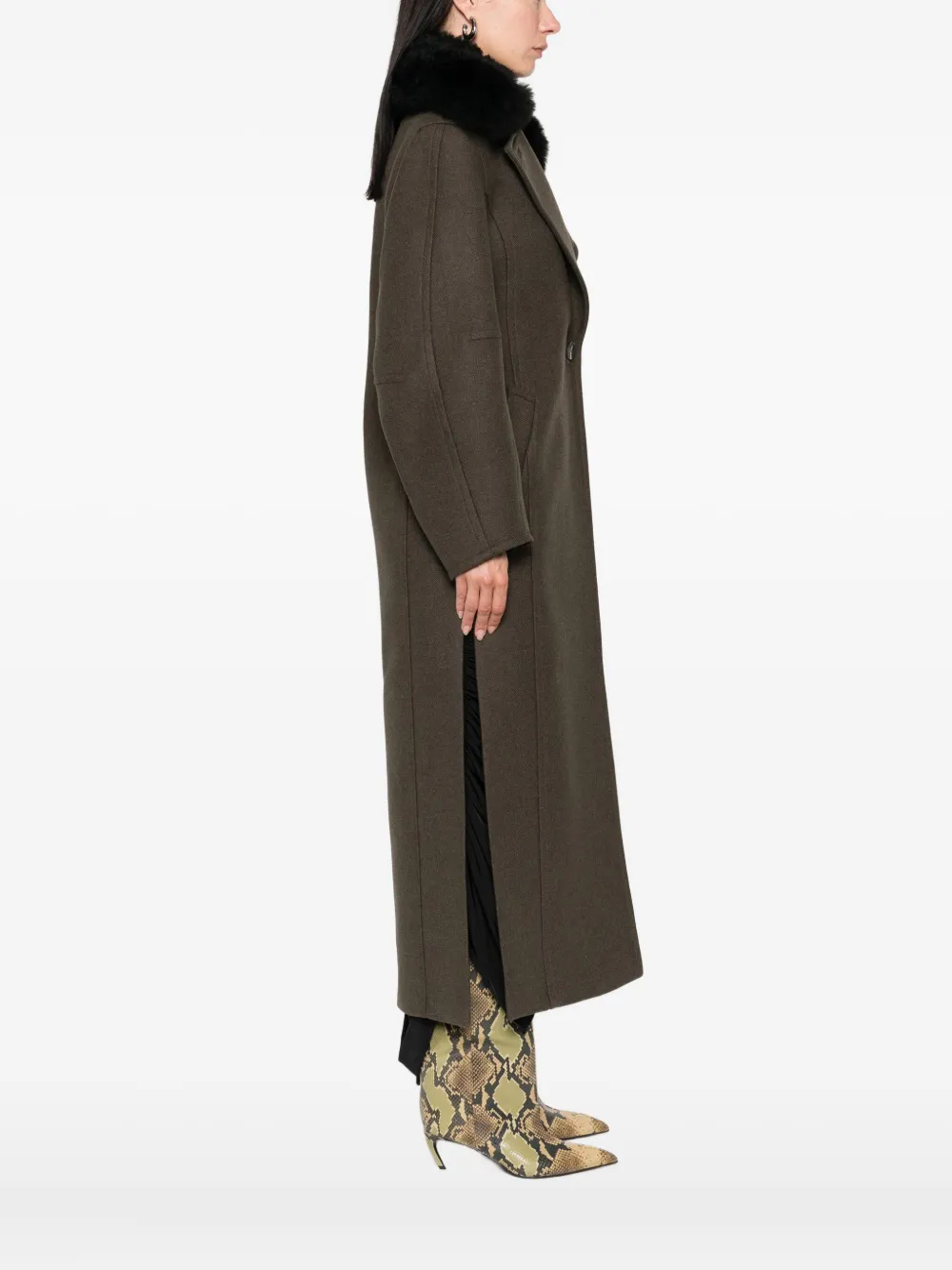 Blumarine single-breasted coat Groen