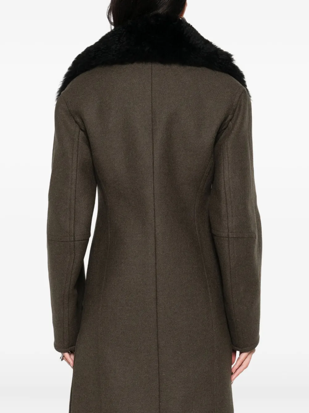 Blumarine single-breasted coat Groen