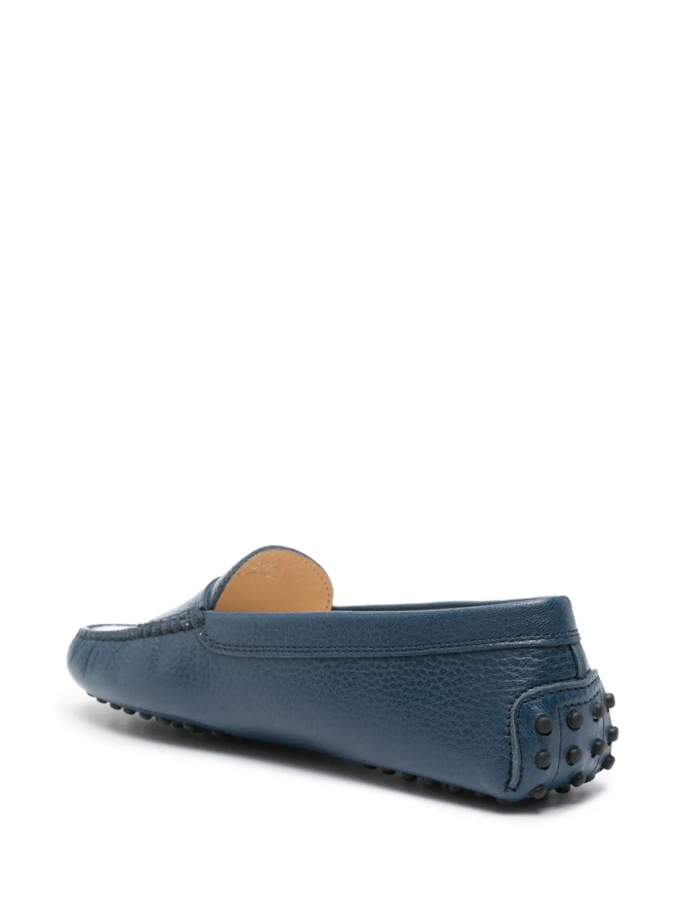 Tod's Gommino pebble-grain leather loafers Blue