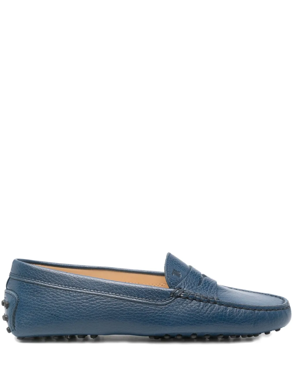 Tod's Gommino pebble-grain leather loafers Blue