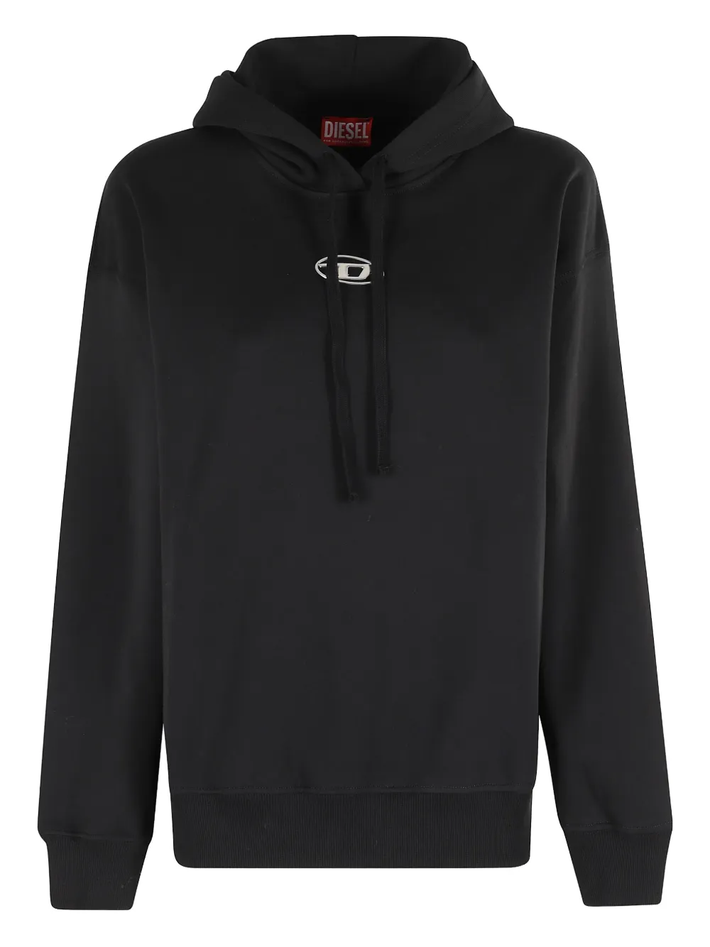 Diesel Oval D logo-plaque hoodie Zwart