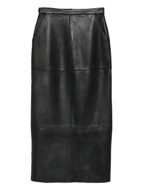 P.A.R.O.S.H. panelled leather skirt