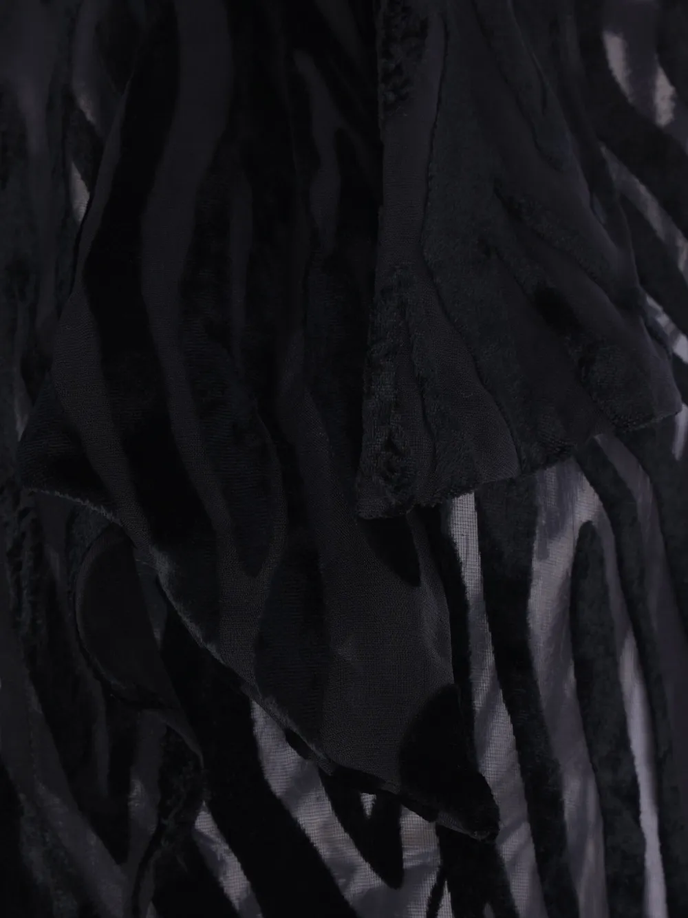 Isabel Marant Zebra-pattern Tie-neck Shirt In Black