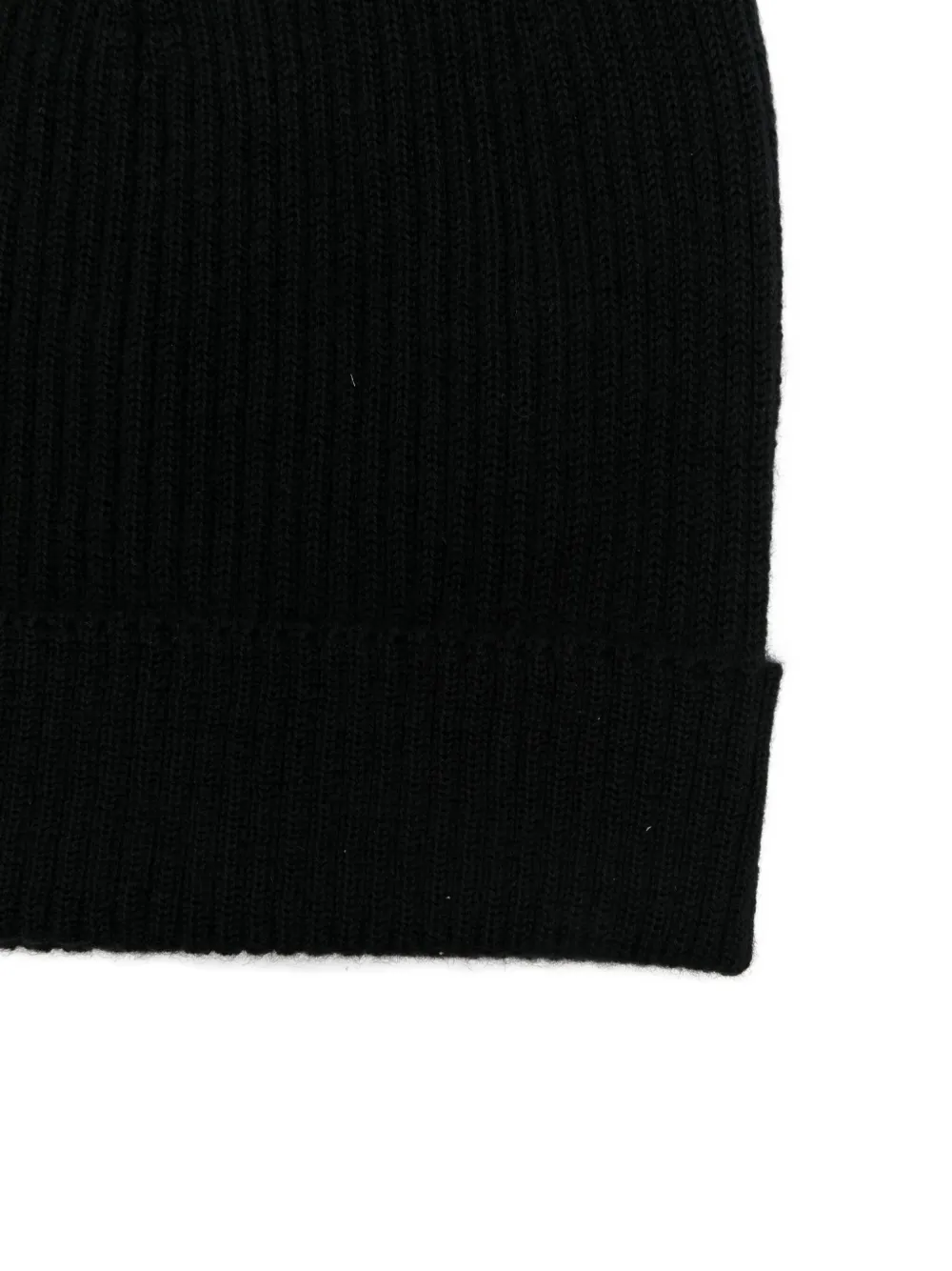 Rick Owens ribbed cashmere beanie Zwart