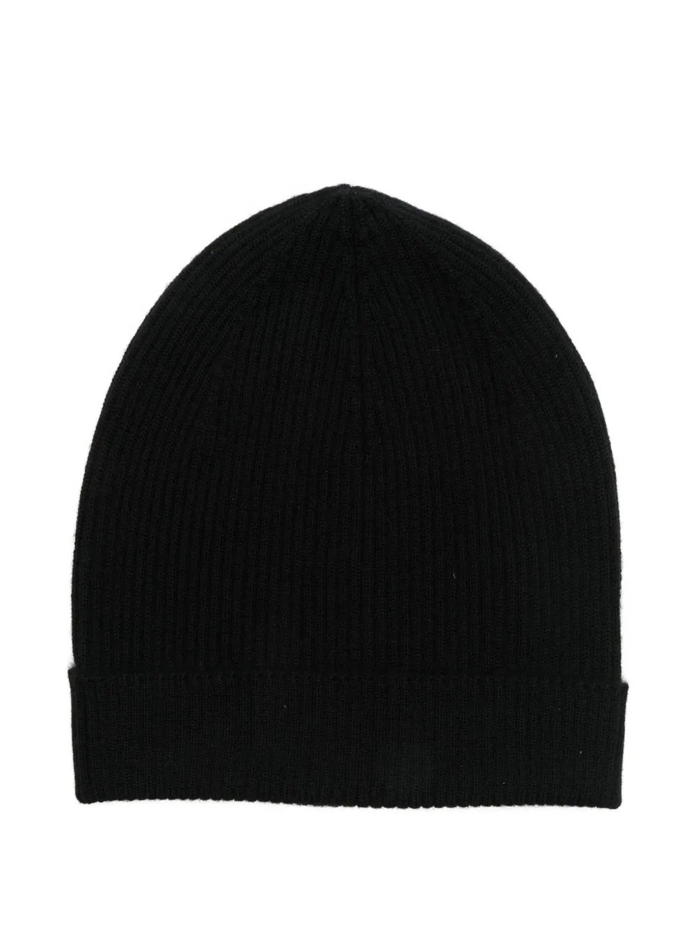 Rick Owens ribbed cashmere beanie Zwart