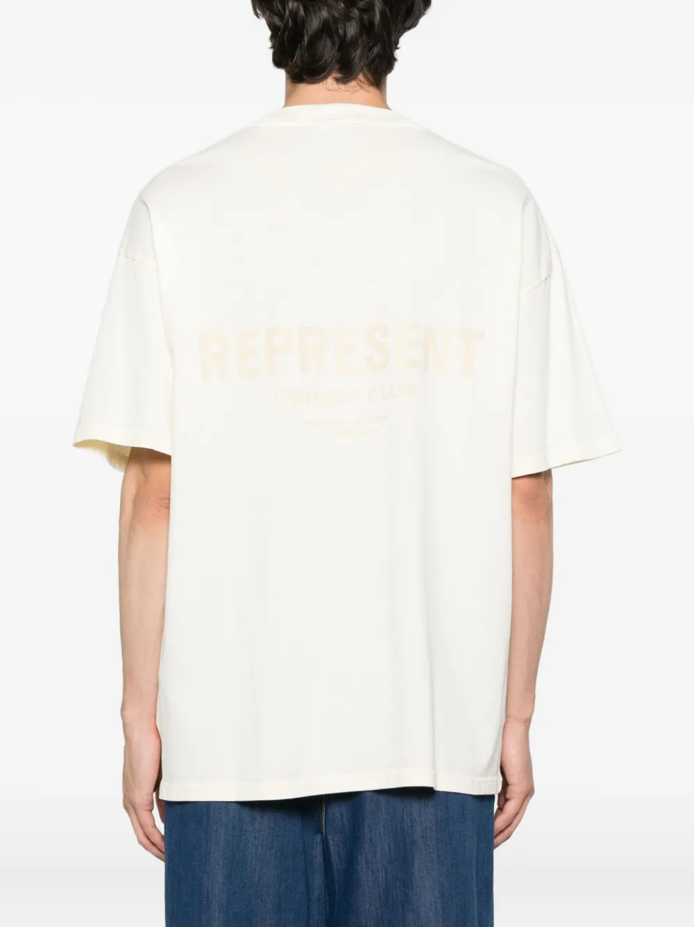 Represent T-shirt met logoprint Beige