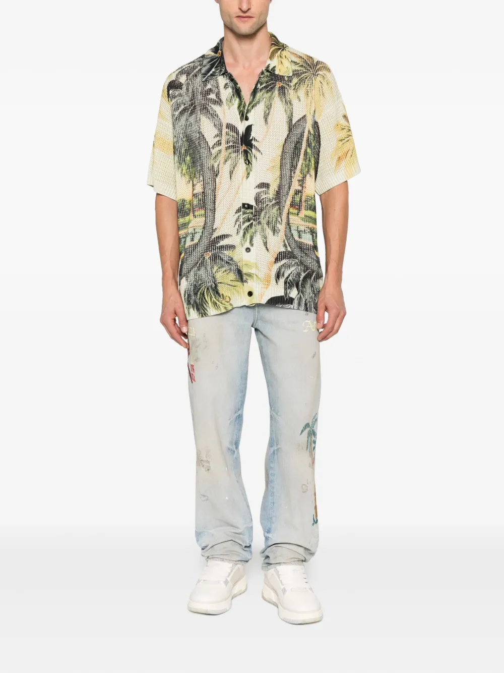 AMIRI Overhemd met palmboomprint Groen