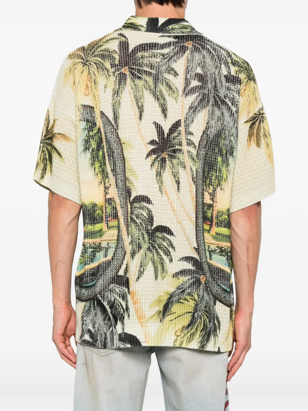 AMIRI Overhemd met palmboomprint Groen