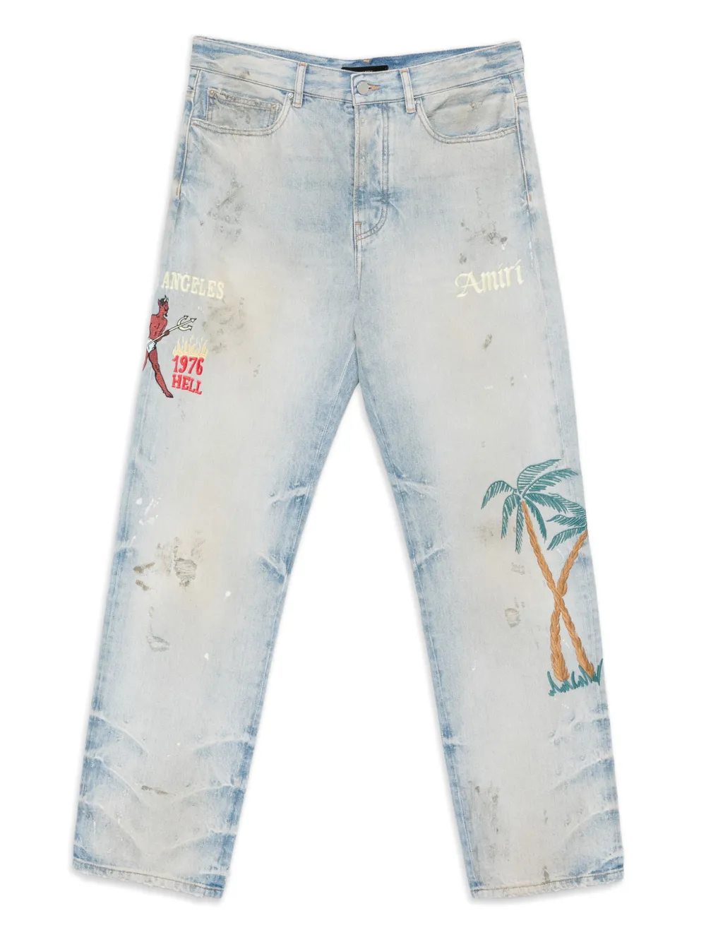 AMIRI Straight jeans Blauw