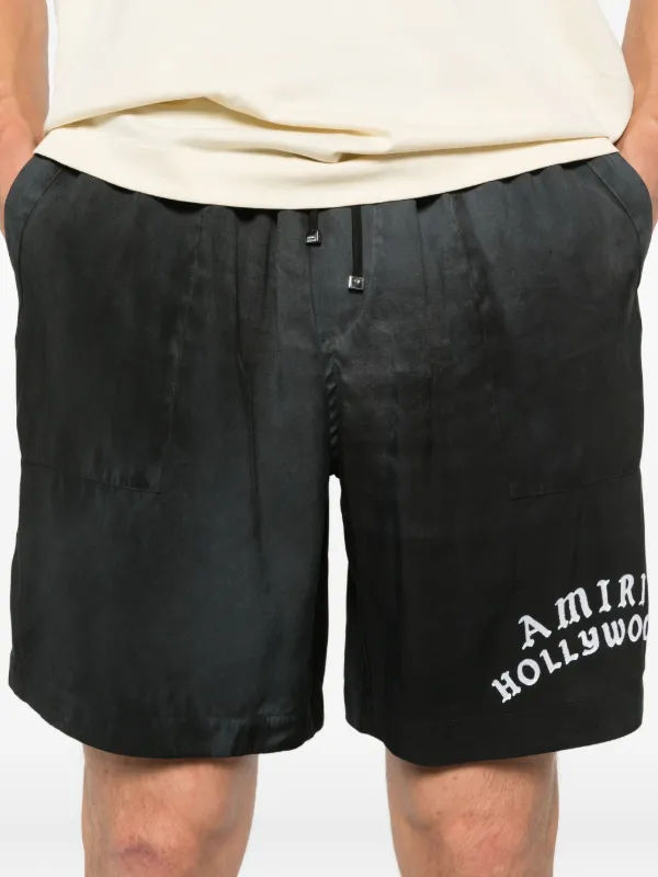 大人気★【AMIRI】シルク ショートパンツ AMIRI グラフィック シルクショートパンツ | ピンク | FARFETCH JP