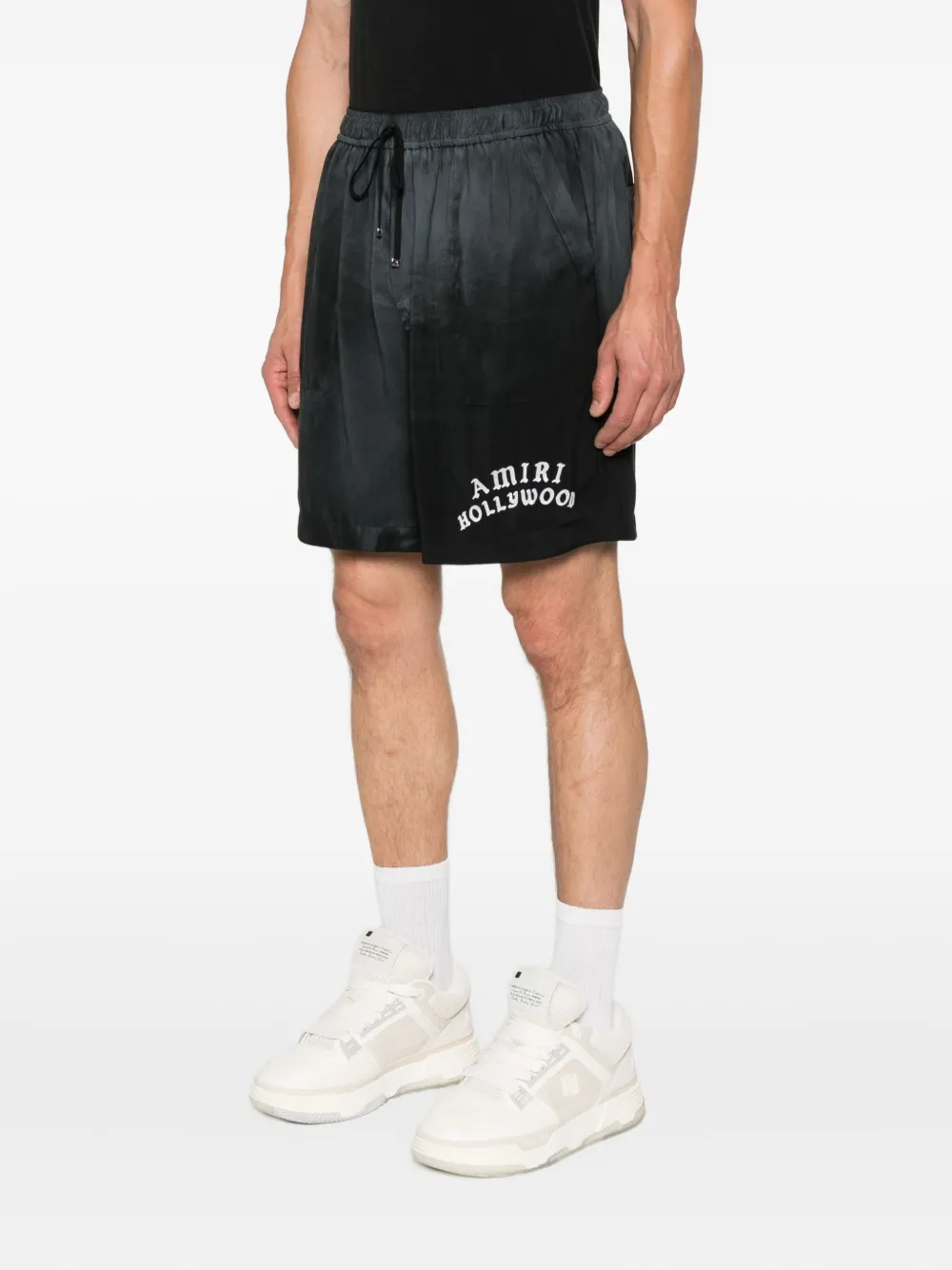 AMIRI Zwembroek met geborduurd logo Zwart