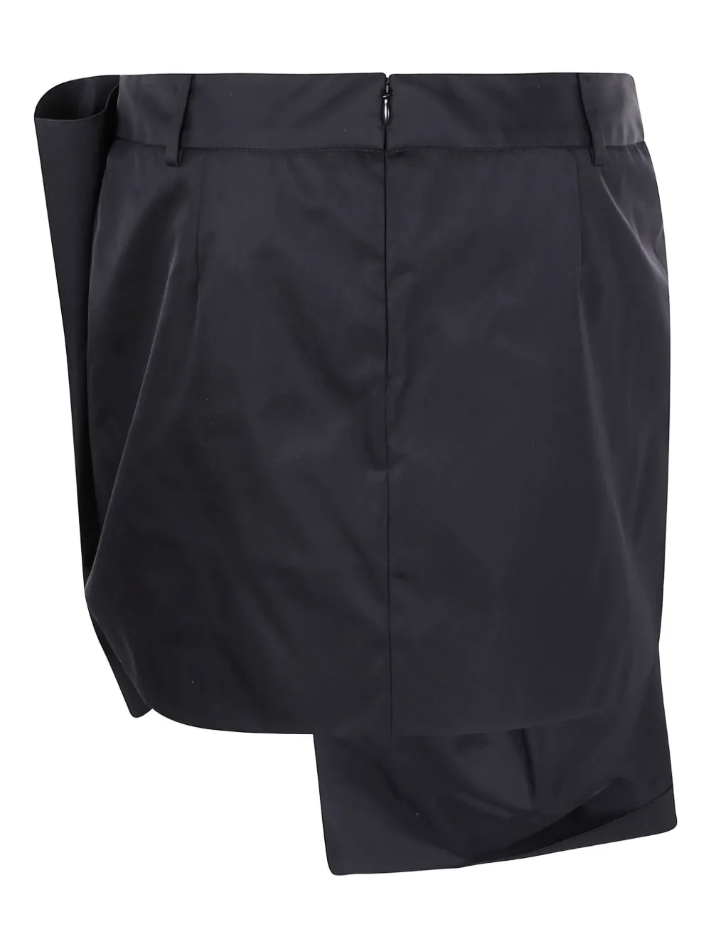 Nº21 Gedrapeerde mini-rok met strik - Zwart