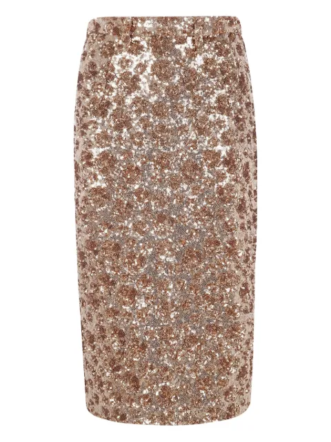 Nº21 sequin embellished midi skirt