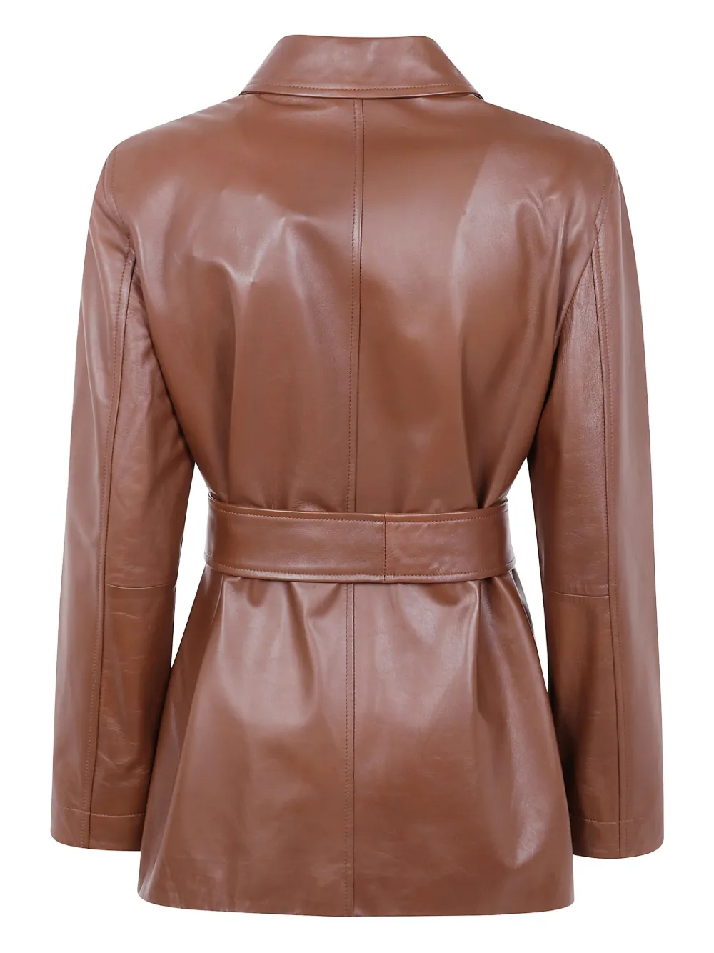 Max Mara belted single-breasted jacket | Leather Jackets | Image 2