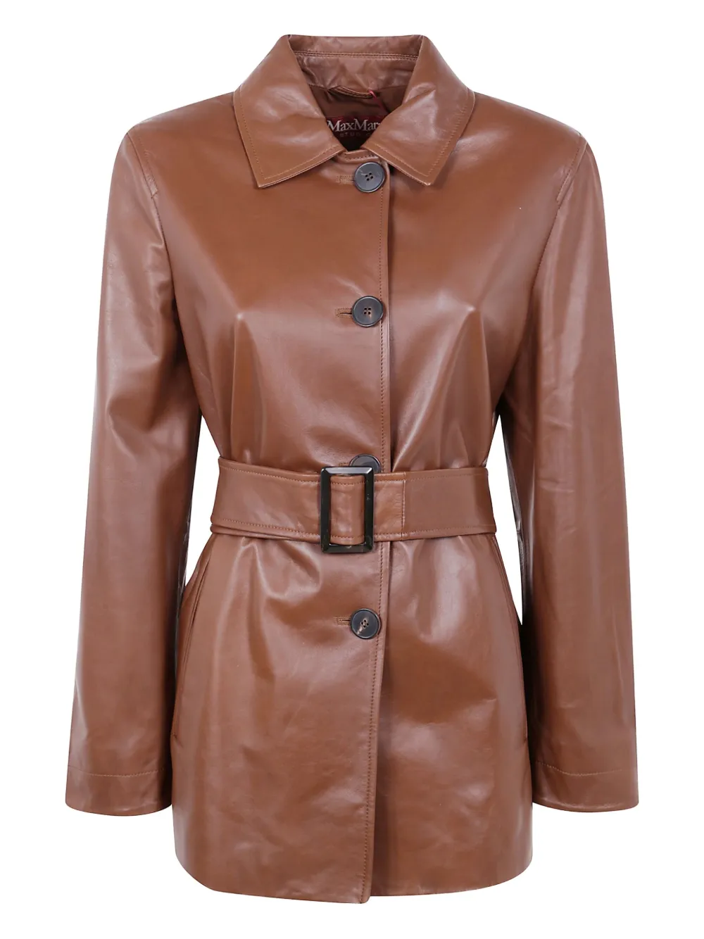 Max Mara Jack met ceintuur Bruin