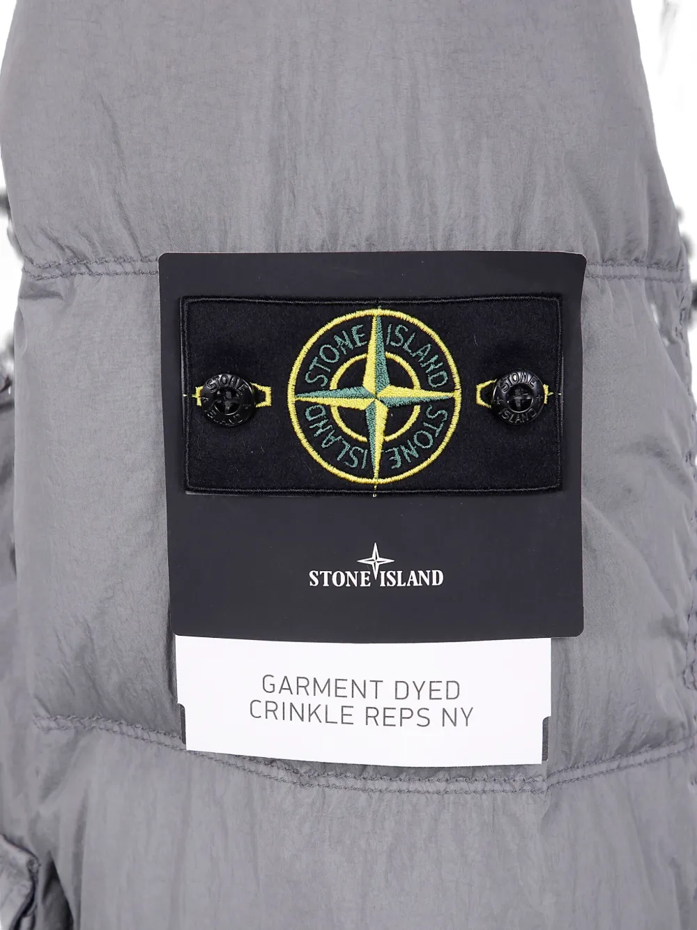 Stone Island Donsjack met Compass-logopatch Grijs