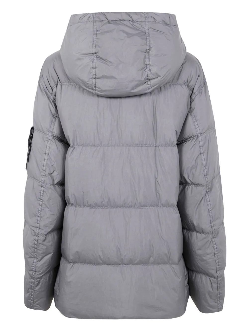 Stone Island Donsjack met Compass-logopatch Grijs