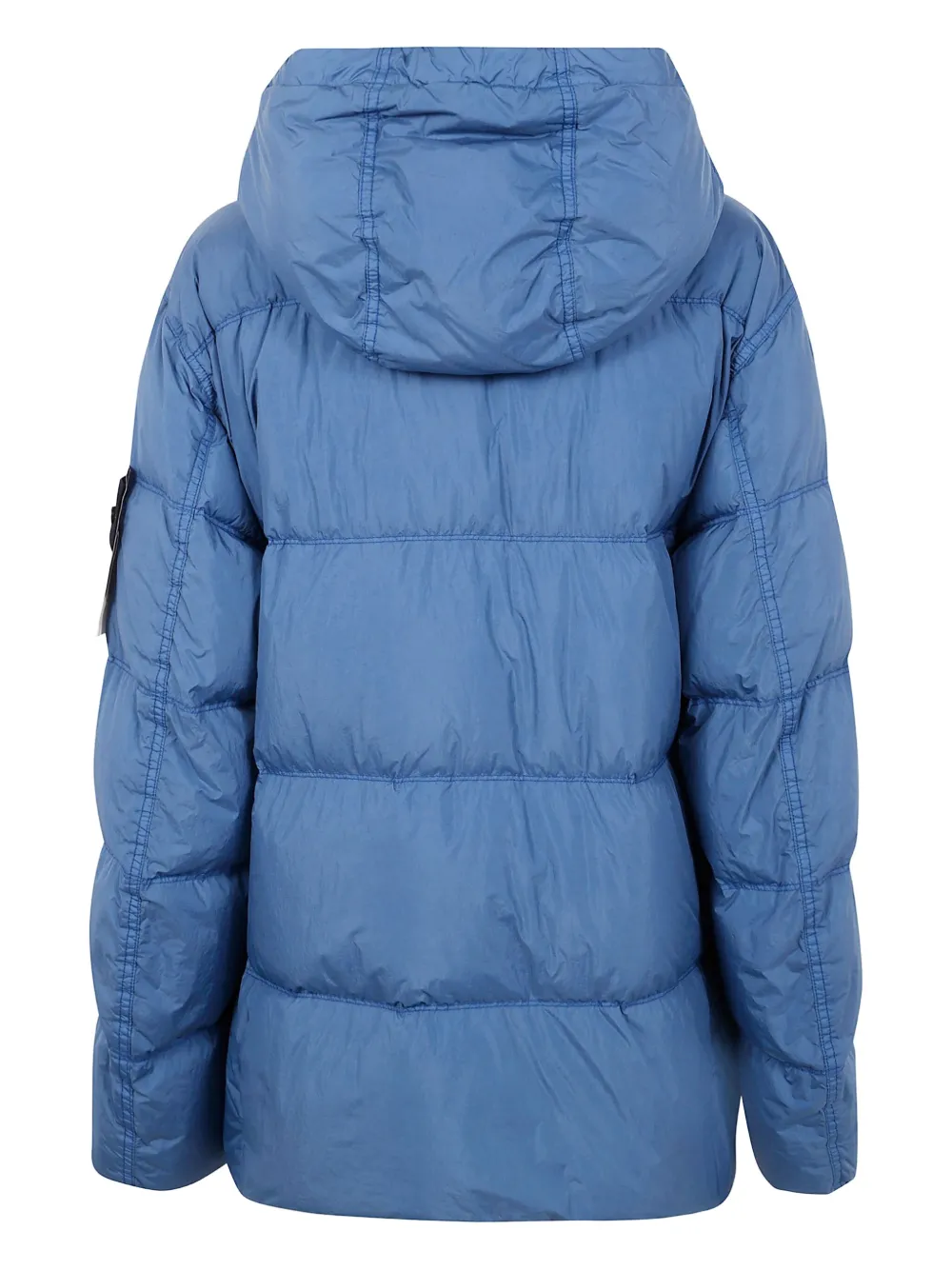 Stone Island Donsjack met Compass-logopatch Blauw