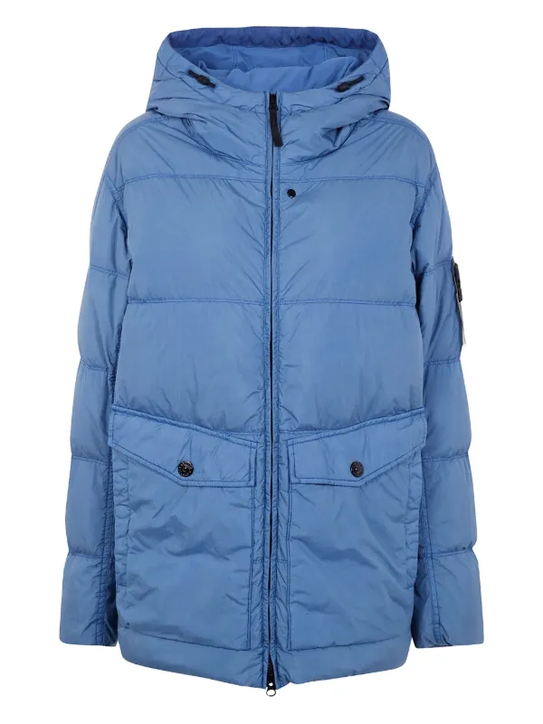 Stone Island コンパスバッジ パデッドジャケット | ブルー | FARFETCH JP