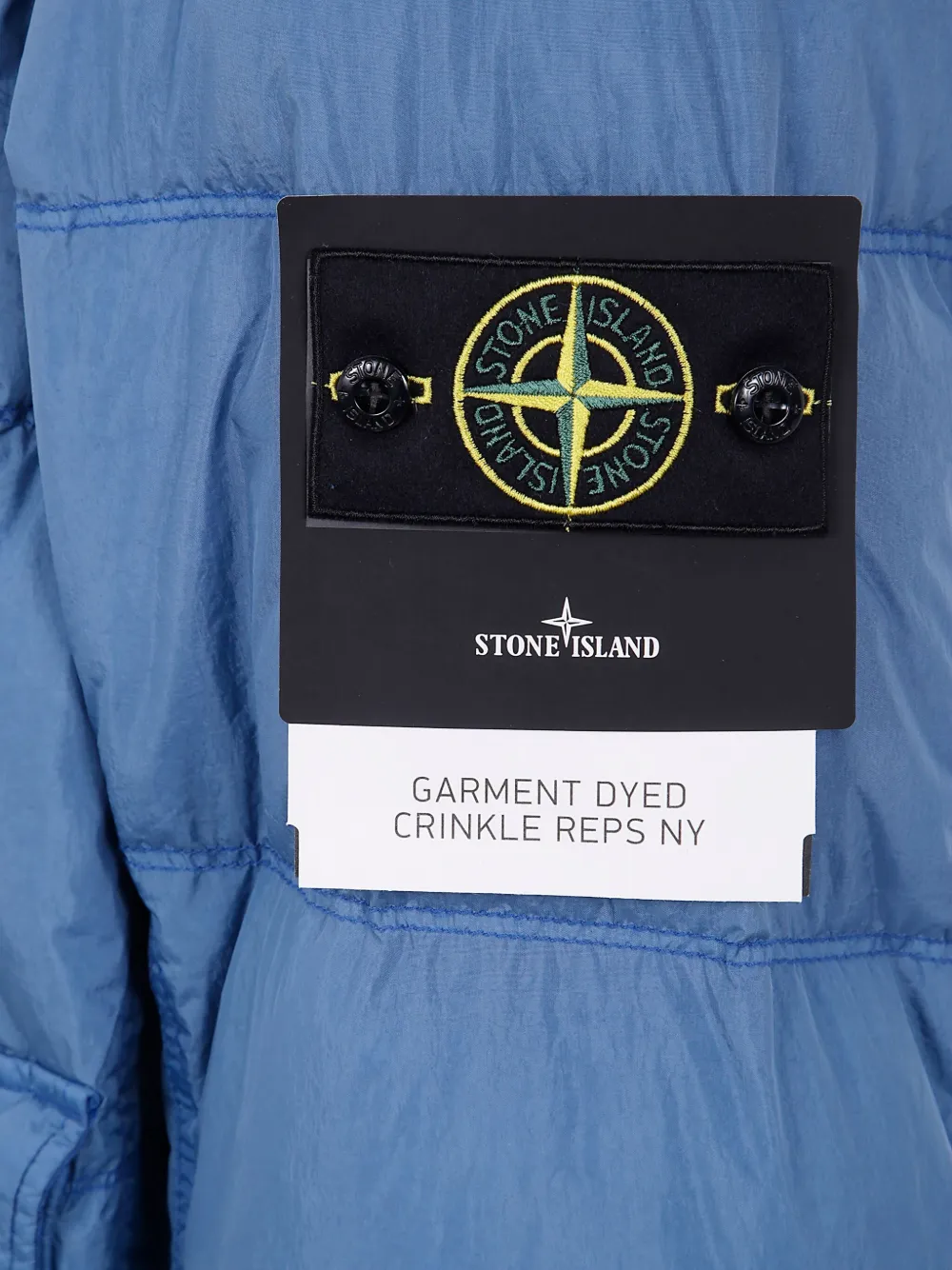 Stone Island Donsjack met Compass-logopatch Blauw