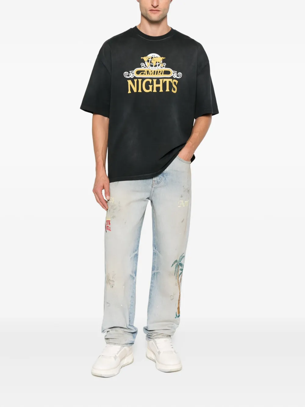 AMIRI Nights T-shirt Zwart