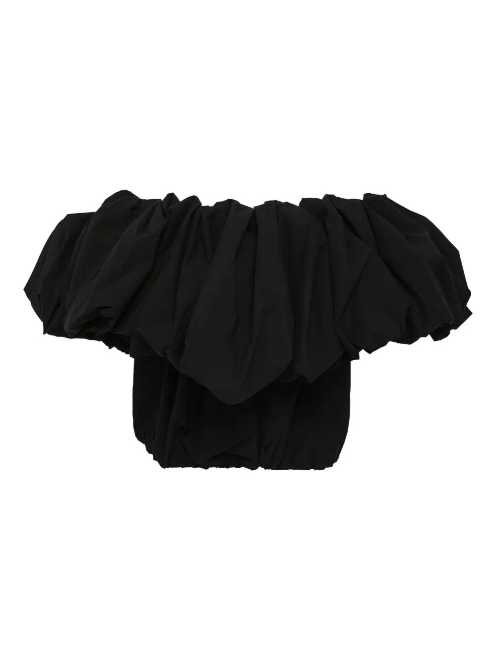 Enföld Top met ruches - Zwart