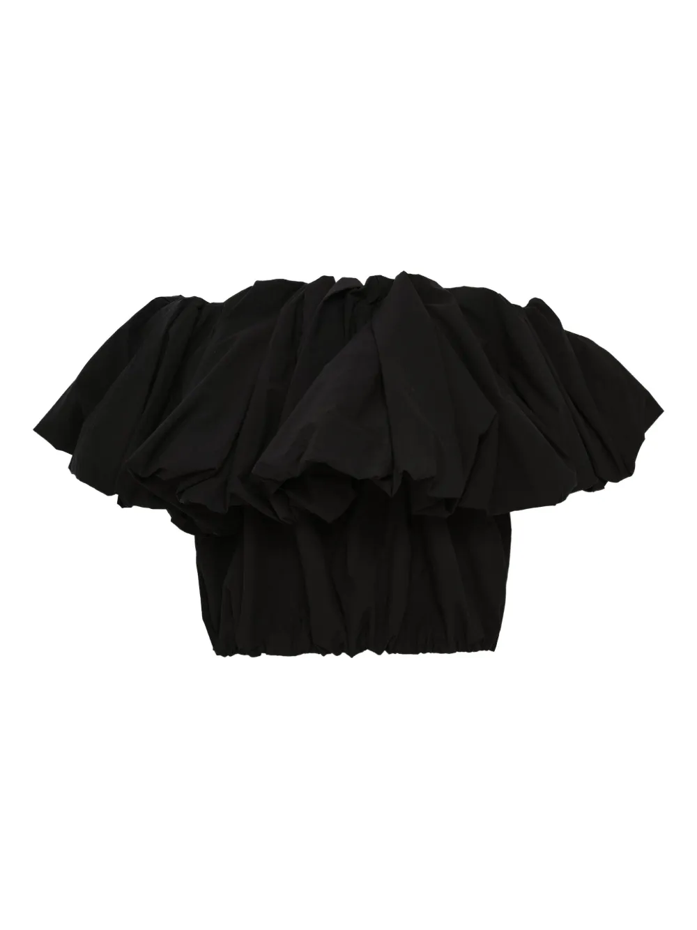 Enföld ruffled top | Black | Image 1