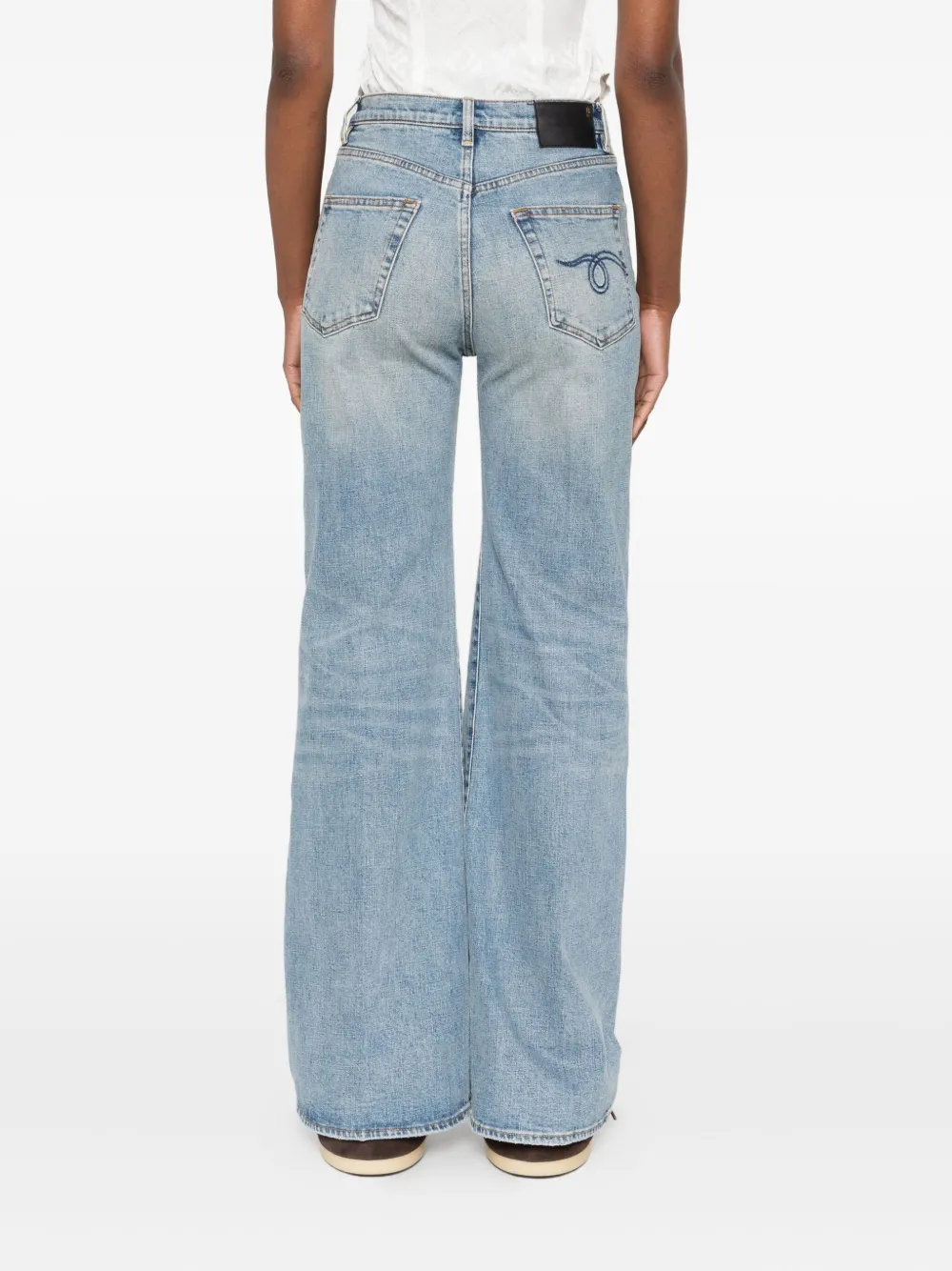R13 Jeans met logopatch Blauw