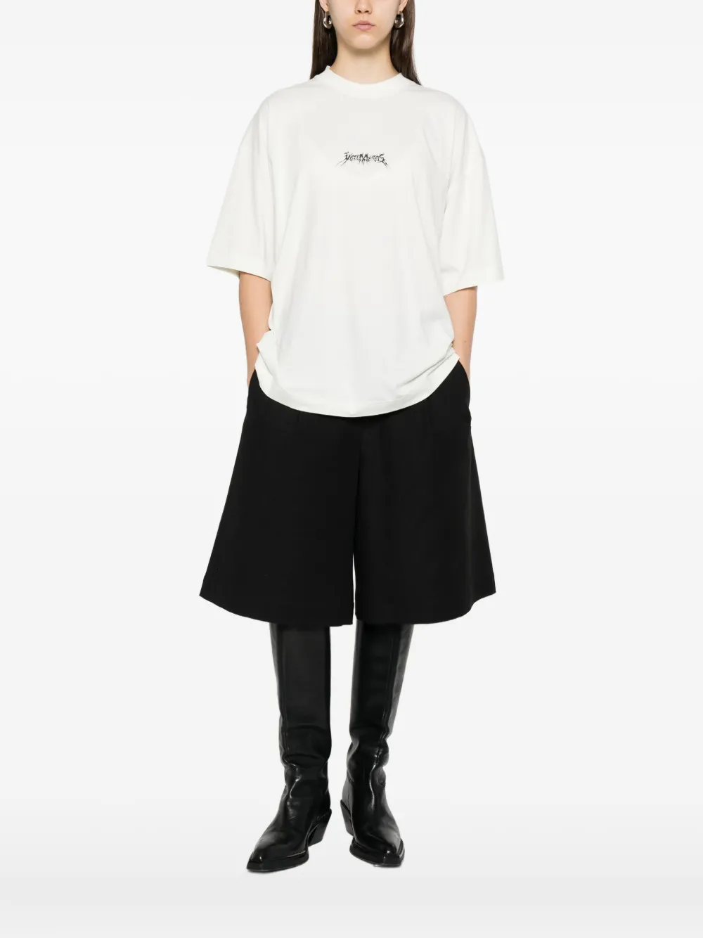 VETEMENTS Katoenen T-shirt Beige
