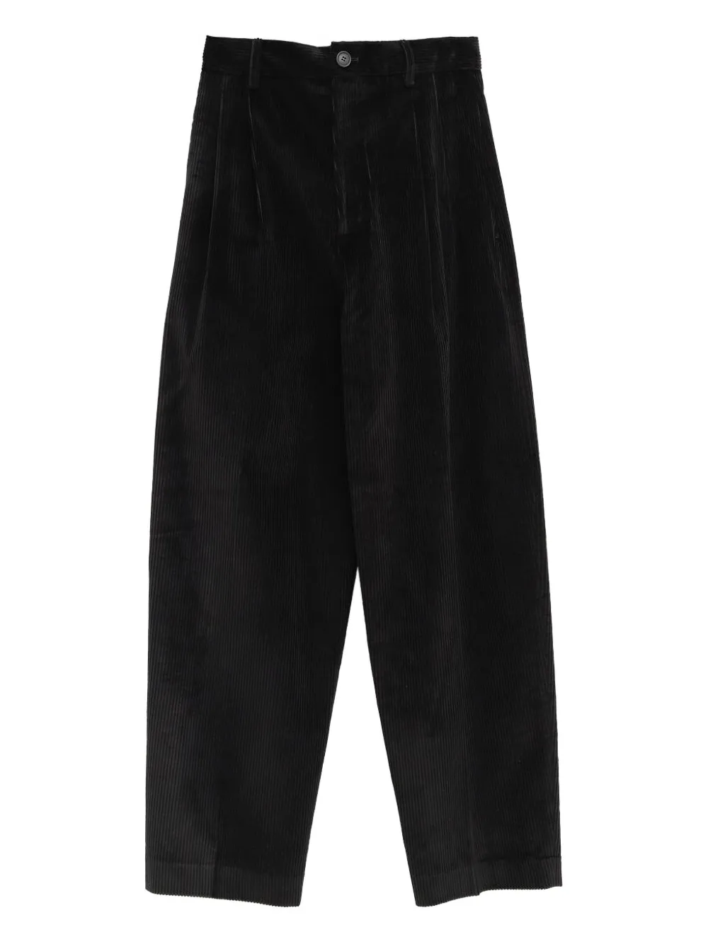 Cristaseya pleated-front corduroy trousers | Black | Image 1