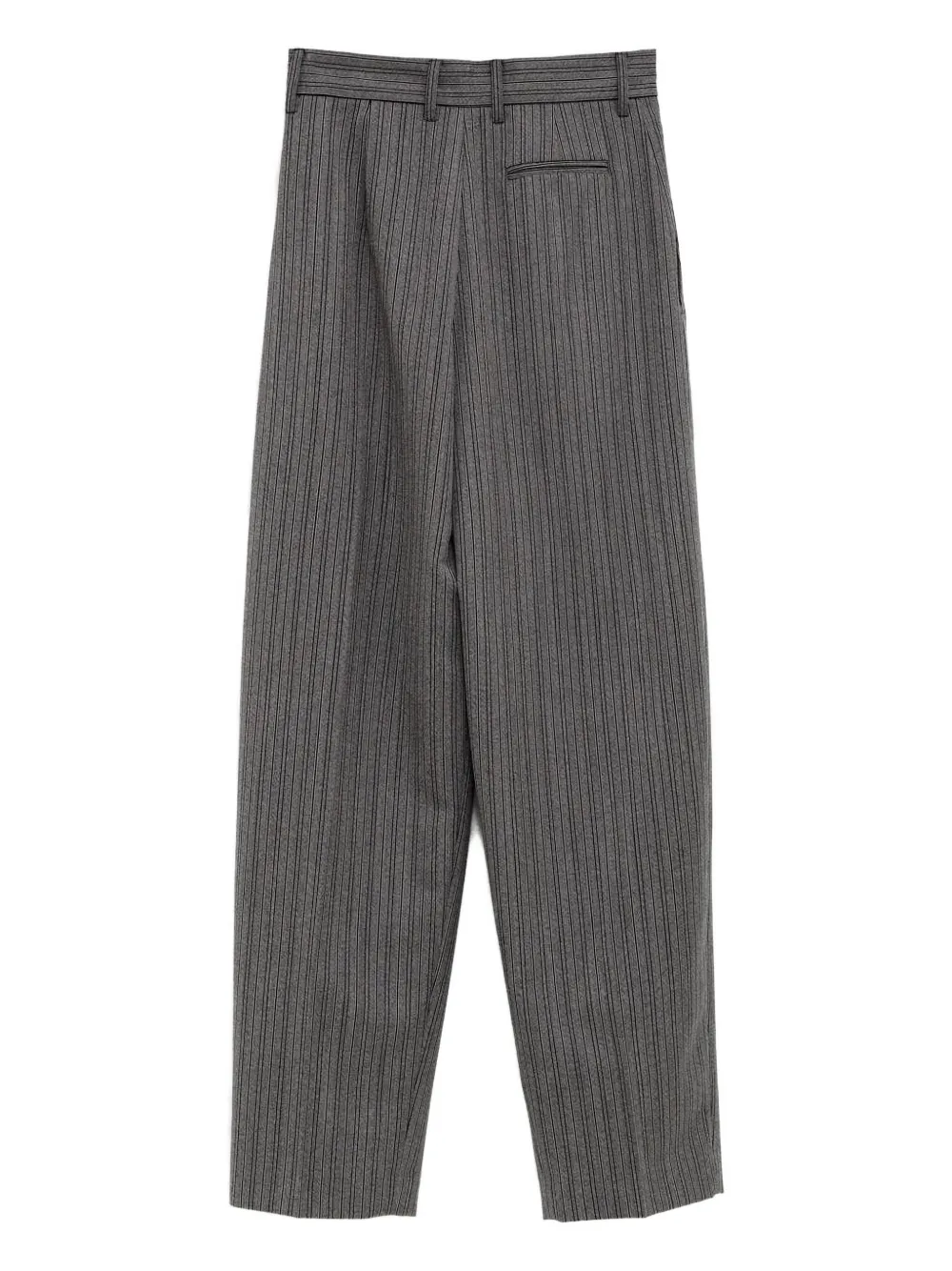Cristaseya pleated-front striped trousers - Grijs