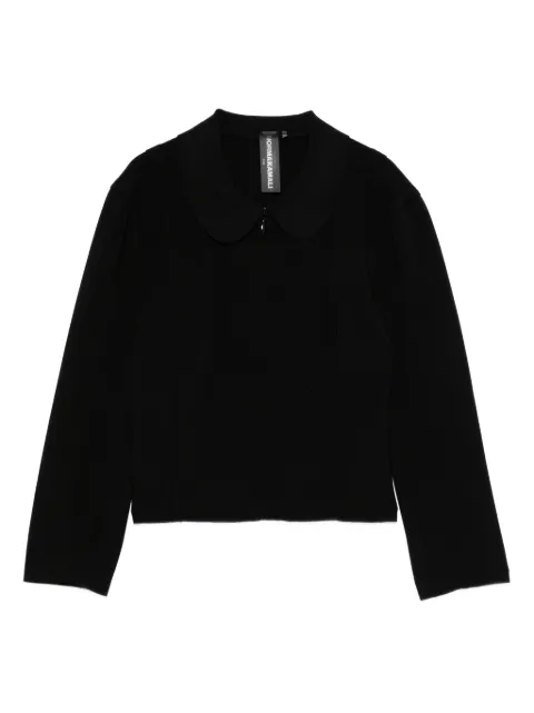 Norma Kamali peter pan-collar long-sleeve jacket