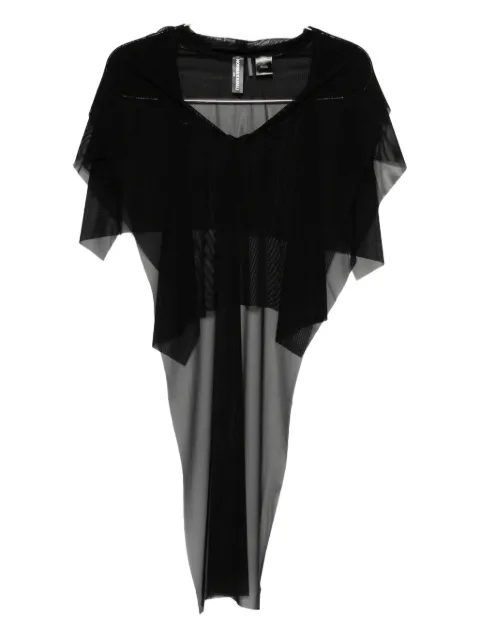 Norma Kamali mesh overlay top